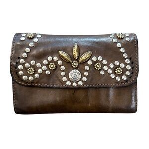 Studded Campomaggi Wallet in Military